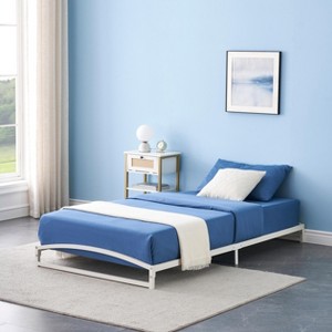 Metal Bed Frame - Heavy Duty Platform Bed Frame with Storage, Steel Supports, No Box Spring Required, Easy Assembly, Noiseless, White - 1 of 4