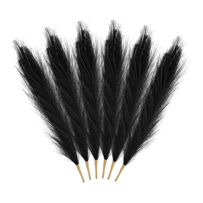 Unique Bargains Party Wall Vase Wedding Decor Fluffy Faux Pampas Grass 6 Pcs