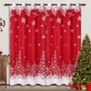 Coucheta Christmas Window Drapes, Room Darkening Holiday Decor Drapes with Grommets, Machine Washable for Bedroom & Living Room - 2 of 4