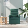 vidaXL Manual Recliner Chair, Adjustable Backrest/Footrest - Dark Green - 3 of 4