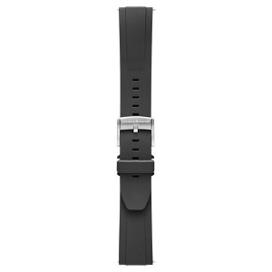 Pininfarina FKM Rubber Watch Strap - 22mm High-Performance Fluoroelastomer Band for Pininfarina Hybrid Smart Watch - Black with Steel Buckle - 1 of 1