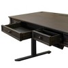 Kingston Traditional Wood Electronic Sit/Stand Desk Dark Brown - Martin Furniture: Adjustable Height, Hartford Collection - 4 of 4