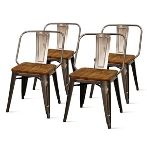 New Pacific Direct Brian Metal Side Chair,Set of 4 - 1 of 4