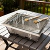 Foldable Portable Charcoal BBQ Grill, Compact Outdoor Barbecue Set for Picnic, Camping, Patio, Backyard, and Travel Cooking - 3 of 4