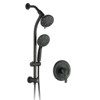 PAGED Dual Shower Head Luxury Shower Faucet Set with Drillless Stainless Steel Sliding Rod Assembly for Bathroom - 3 of 4