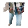 Women's Care Free Plaid Patch Button Down Jacket - Oli & Hali - 3 of 4