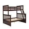 Okak Twin Over Full Bunk Bed with Storage Drawers, Wooden Bunk Bed with Ladder and Safety Guard Rails - 3 of 4
