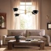 Rennnsan Orlena 46"W 4-Light Tiered Classic Dimmable Chandelier in Black - 2 of 4