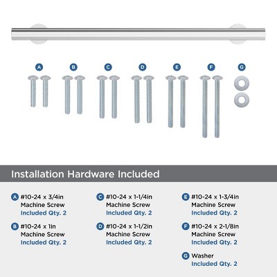 Polished Chrome Modern Appliance Pull with Mounting Hardware