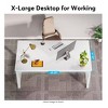 Okak Modern Large Executive Desk Office Computer Desk with Thick Metal Legs,Heavy Duty Business Conference Table for Office,Studio - 4 of 4