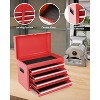 Rolling Tool Chest with 5 Drawers & Wheels, Portable Rolling Tool Box On Wheels, Tool Chest Organizer for Garage, Workshop, Home Crafts Use Red - 4 of 4