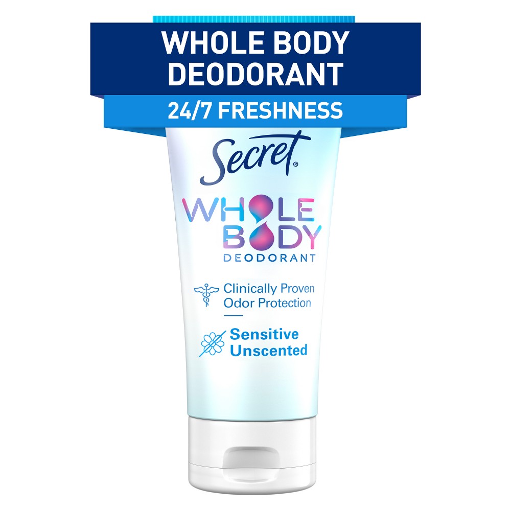 Photos - Deodorant Secret Whole Body Aluminum Free  Clear Cream - Unscented - 3.0oz 