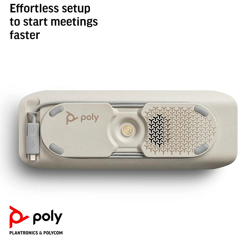 Poly Sync 40 Smart Speakerphone (Plantronics) - Flexible Work Spaces - Connect to PC / Mac via Combined USB-A / USB-C Cable and Smartphones Bluetooth, 5 of 6