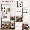 Coat Rack with Shoe Rack, Wardrobe with Bench, Shoe Rack, Coat Rack, Shoe Rack with 8 Coat Hangers, Clothes Rack, Shelf with Drawers, for Hallway - 2 of 4