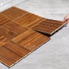 VINGLI Interlocking Deck Tiles, Anti-Slip Wood Tiles for All Weather, Outdoor Flooring for Patio, Poolside, 27 Pcs 11.8” x 11.8” - 2 of 4