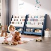 Kids Bookshelf and Toy Storage Organizer, Multifunctional 4 Tier Wooden Kids Book Shelf with Bookcase Display Stand in Kids Room - 2 of 4
