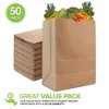 Stock Your Home Kraft Brown Paper Grocery Bags (50 Count) - 2 of 4