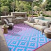 Lahome Ombre Outdoor Area Rug-Geometric Reversible Mat for Patio, Balcony, Deck, Backyard, or RV Camping - 2 of 4