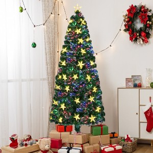 Mlmh & Kngwa 7ft Pre-lit Fiber Optic Artificial Christmas Tree With Stars - 1 of 4