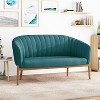 GDFStudio Jelm Contemporary Tufted Birch Wood Loveseat - 2 of 4