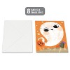 8ct Halloween Cards Ghost - 4 of 4