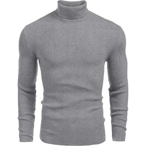 COOFANDY Mens Ribbed Slim Fit Knitted Pullover Casual Turtleneck Sweater - 1 of 4