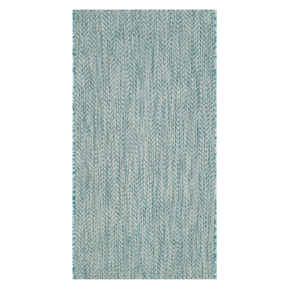  Positano Outdoor Rug Aqua/Gray