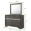 Matrix Traditional 7 Drawer Dresser made with Wood in Gray - 4 of 4