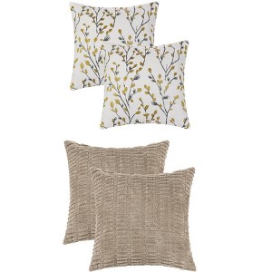 REGALWOVEN 4 Pcs Modern Soft Decorative Throw Pillow Covers 18" x 18" - 1 of 4