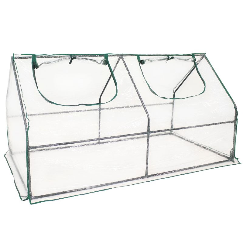 Sunnydaze Outdoor Portable Plant Shelter Mini Greenhouse with Double Zipper Doors and Cover - Clear, 1 of 12
