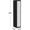 Slim Metal Locker Cabinet 4-Door Narrow, Heavy-Duty Rust-Resistant Steel w/Ventilation, Gym & Office Storage for School, Light Gray - 2 of 4