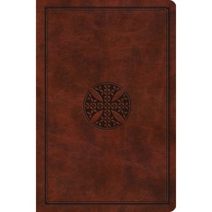 ESV Value Compact Bible (Trutone, Chestnut, Mosaic Cross Design) - by  Esv Bibles (Leather Bound) - 1 of 1