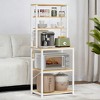 VASAGLE Coffee Bar, Bakers Rack for Kitchen with Storage, 6-Tier Kitchen Shelves with 6 Hooks, Microwave Stand, Industrial - 2 of 3