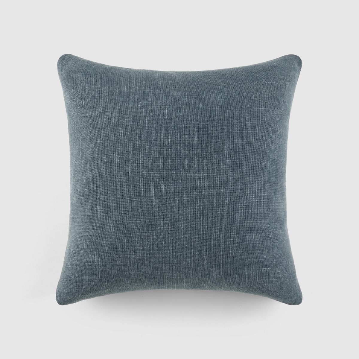 Stone Washed and Distressed Cotton Decor Throw Pillow Cover And Pillow Insert Set - Becky Cameron, Stone Washed Navy, 20 x 20