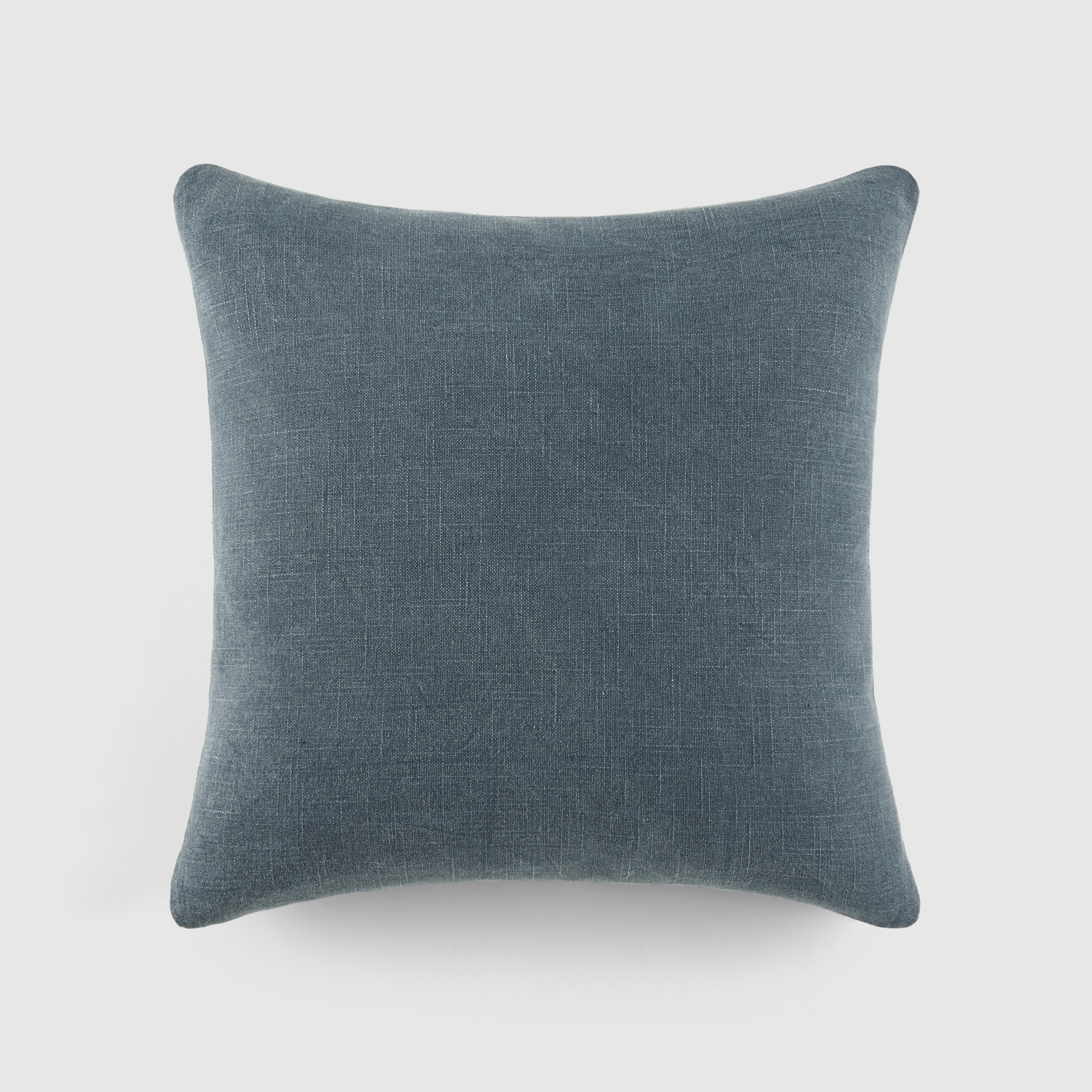 Stone Washed and Distressed Cotton Decor Throw Pillow Cover And Pillow Insert Set - Becky Cameron, Stone Washed Navy, 20 x 20