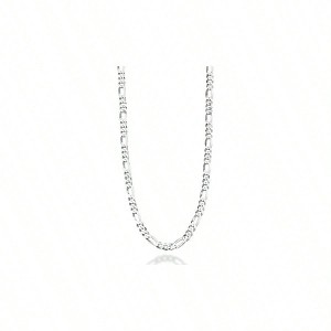5mm Diamond - Cut Figaro Chain Necklace for Women, Simple and Fashionable, Suitable for Daily Wear - 1 of 4