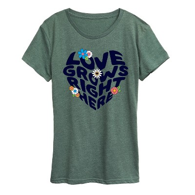 Women's - Instant Message - Love Grows Right Here Short Sleeve Graphic T-Shirt