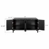 GDFStudio Pearson 59'' Vertical Wood Grain Carving Curved Cabinet/Sideboard with Adjustable Shelves - image 3 of 4