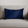 HomeRoots 12" X 20" Navy Cowhide Throw Pillow - 2 of 4
