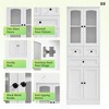 TIRAMISUBEST Tall Bathroom Storage Cabinet, Cabinet with Four Doors and Drawers, Adjustable Shelf, MDF Board - 4 of 4