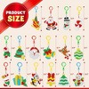 Joyfy Christmas Tree Decorations,16 Pcs Christmas 5D DIY Diamond Art Ornaments Craft Kit with Keychains, Kids Xmas Party Favors - 2 of 4