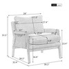 Anybear Velvet Accent Chair,Leisure Chair with Solid Wood and Thick Seat Cushion - 2 of 4