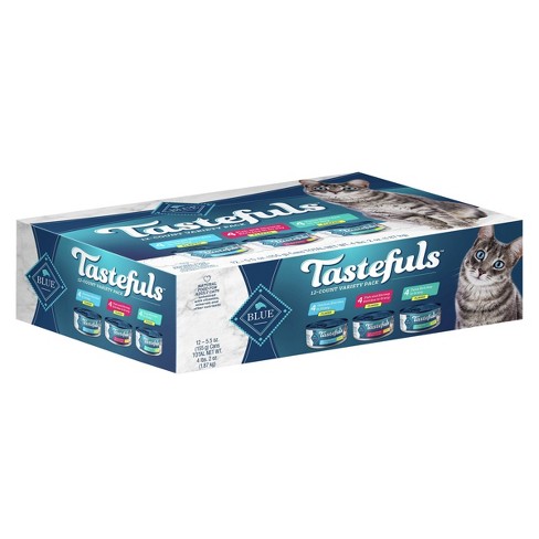 Blue Buffalo Tastefuls Flaked Tuna, Chicken & Shrimp Entrees In Gravy Premium Wet Cat Food - 5.5oz/12ct - image 1 of 4