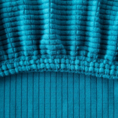 Teal Stretch Fit Sofa Cushion Cover for 59-75 Inch Couches