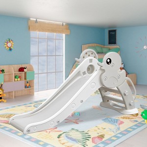 Toddler Slide Creative Cartoon Grey Duck Foldable Slide Climber Indoor Outdoor Playground For Toddlers Aged 1-3 - 1 of 4