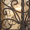 John Timberland Rustic Wall Light Sconce Dark Walnut Brown Hardwired 7" Fixture Hammered Champagne Glass for Bedroom Bathroom Home - 2 of 4