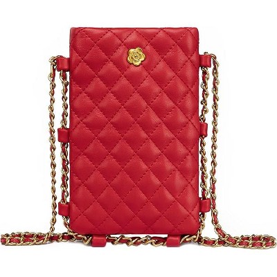Hachikiko Small Crossbody Purse,Synthetic Leather Phone Wallet with Chain Strap, Stylish Crossbody Phone Bag for Travel & Daily Use