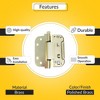 Brixwell 56-224pb Adjustable Set Hinge Non Removable Pin Polished Brass Finish - 3 of 4