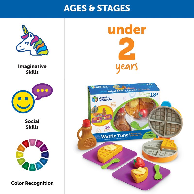 Learning Resources New Sprouts Waffle Time, 14 Piece Set, Ages 18 mos+, 4 of 7