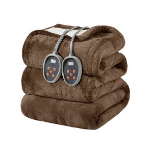 Plush to Berber Electric Heated Bed Blanket - 1 of 4